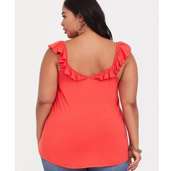3 for $30! Torrid v-neck ruffle tank top‎ - Picture 3 of 13